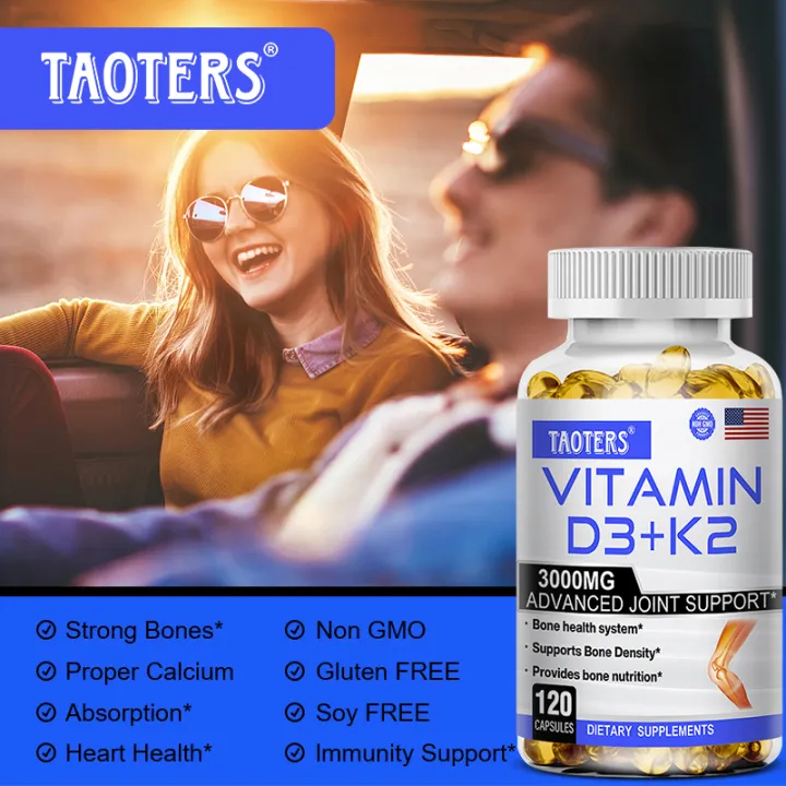 Vitamin D3 + K2 Softgels – Bone & Joint Wellness Support