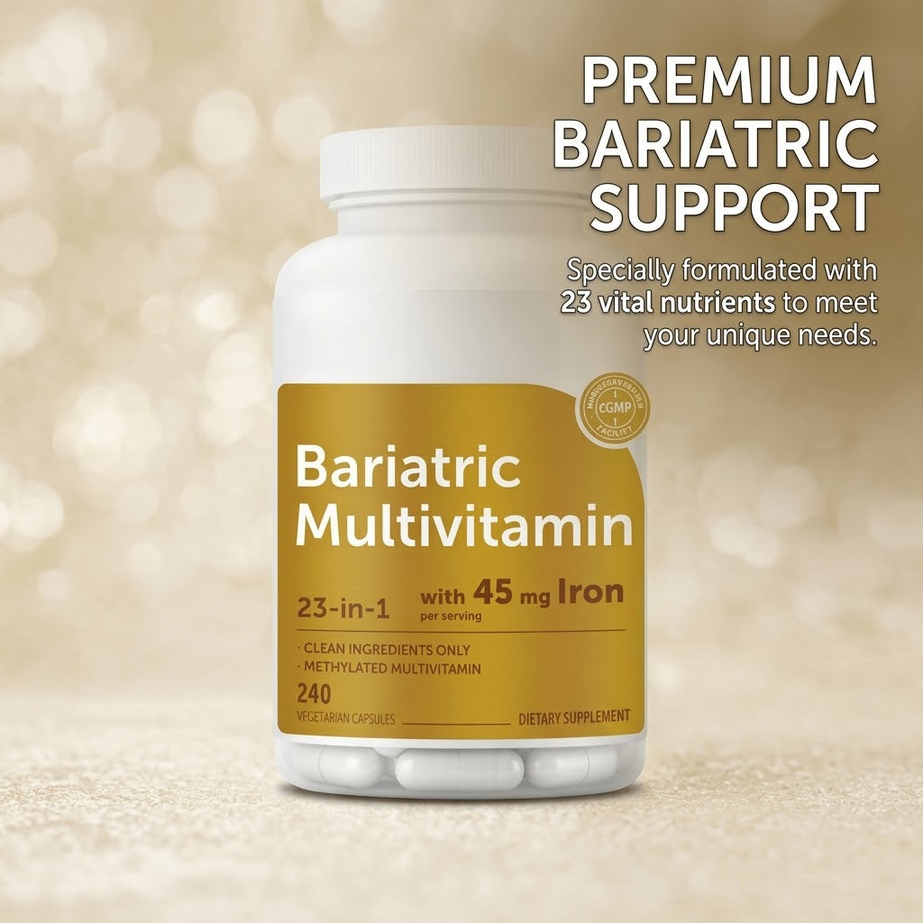 Bariatric Multivitamin 23-in-1 Formula – 45mg Iron Vegetarian Capsules, 240 Count
