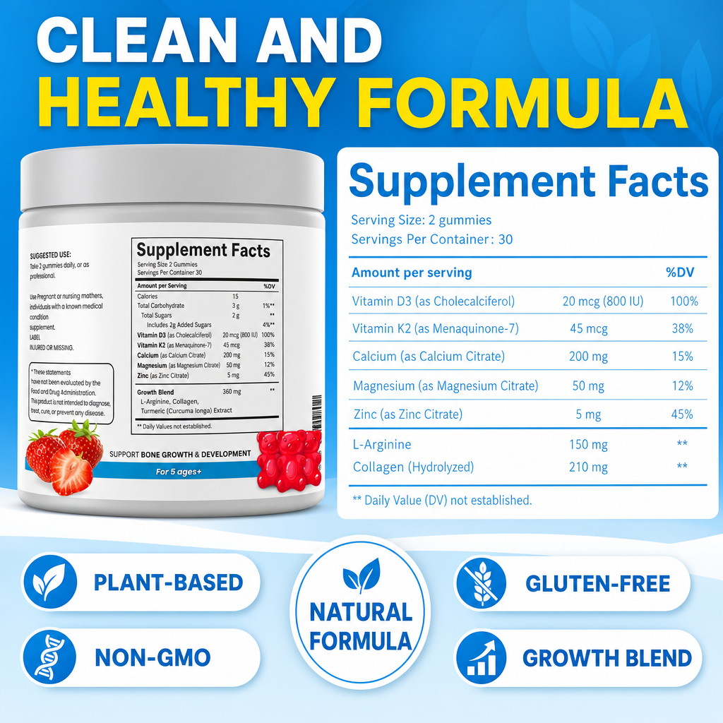 Sugar-Free Calcium & Vitamin D3 Gummies – Bone Health Support