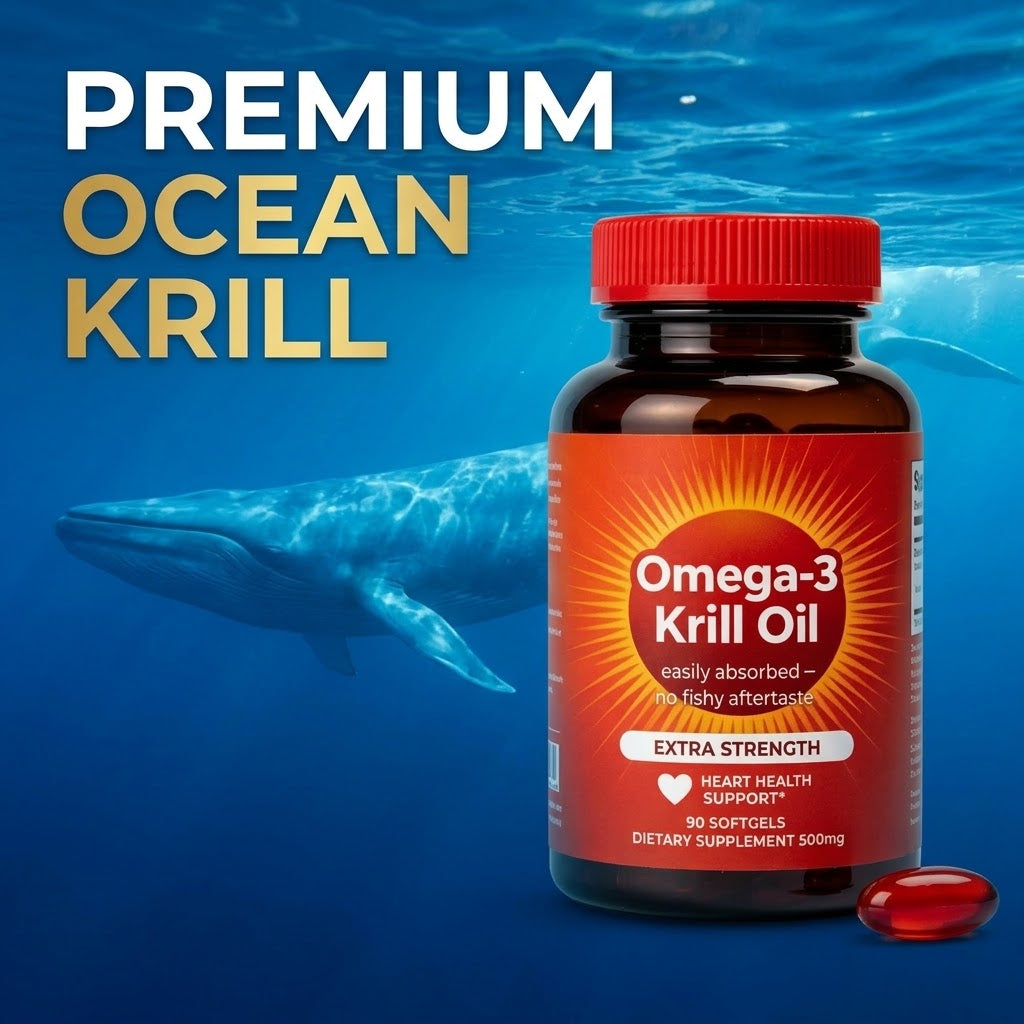 Pure Krill Oil – Astaxanthin, EPA & DHA Omega-3 Phospholipid Formula