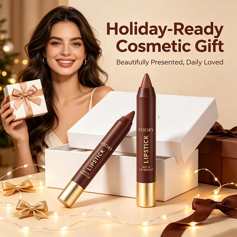 Chocolate Matte Velvet Waterproof Long-Lasting Lipstick Crayon