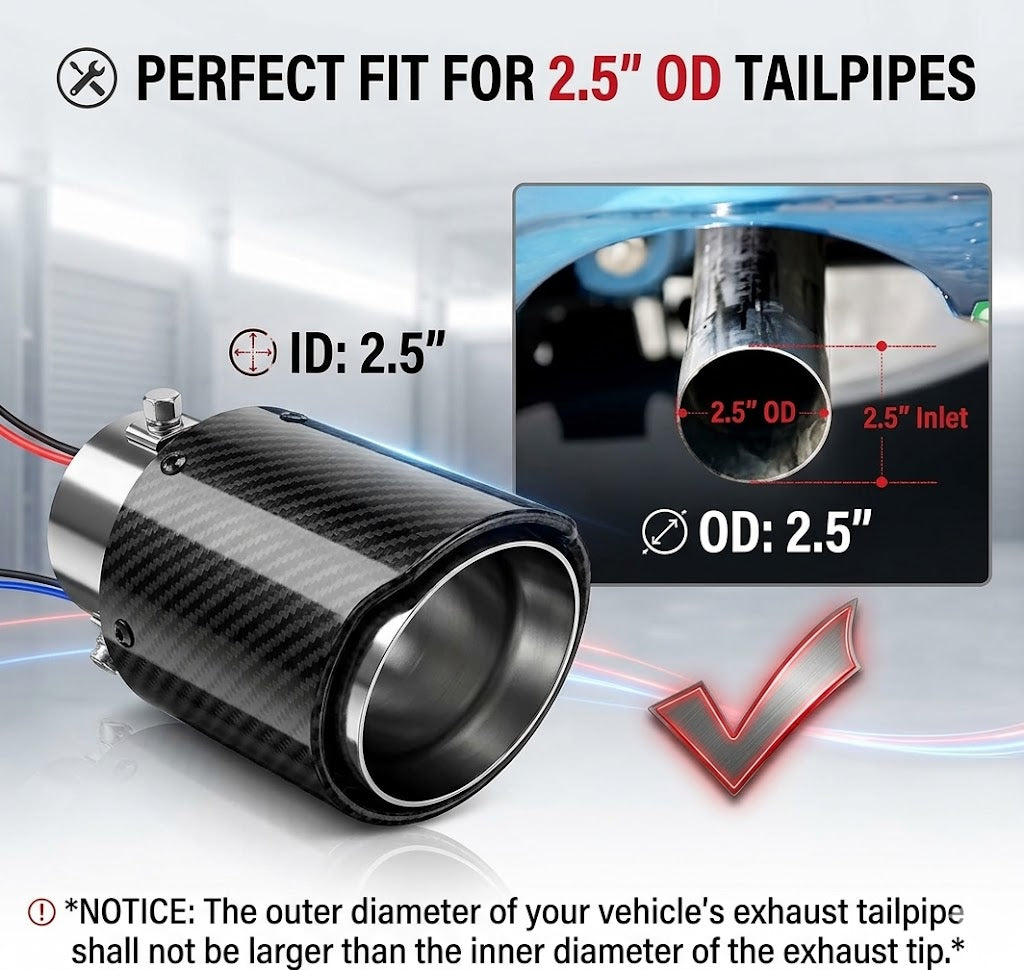 Universal LED Fire Flame Exhaust Tip – Car Muffler Pipe