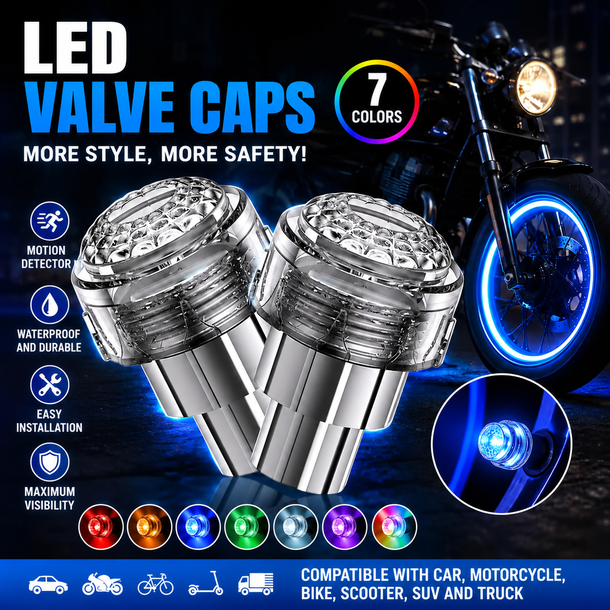 LED Lights for Wheel Valves