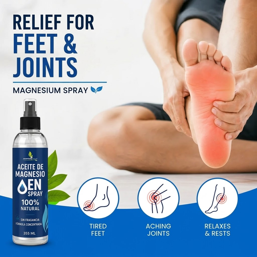 Pure Magnesium Oil Spray – Non-Greasy Topical Body Care