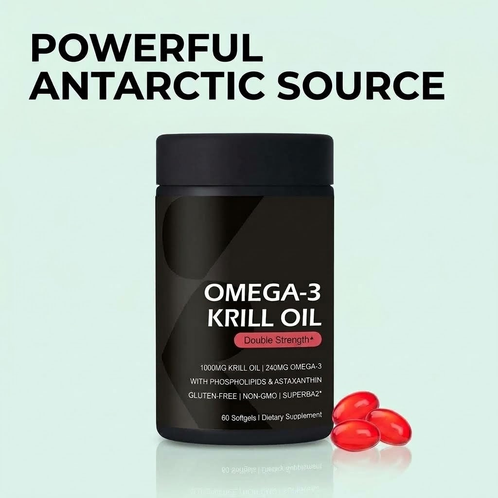 Krill Oil Softgels – Omega-3 EPA DHA with Astaxanthin