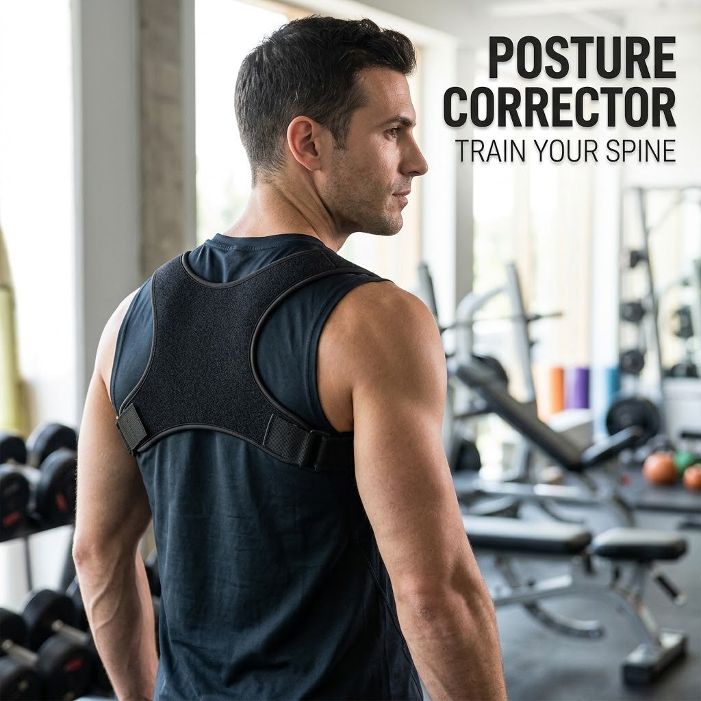 Adjustable Posture Corrector Brace – Back & Shoulder Support for Standing, Sitting & Fitness