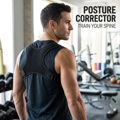 Adjustable Posture Corrector Brace – Back & Shoulder Support for Standing, Sitting & Fitness