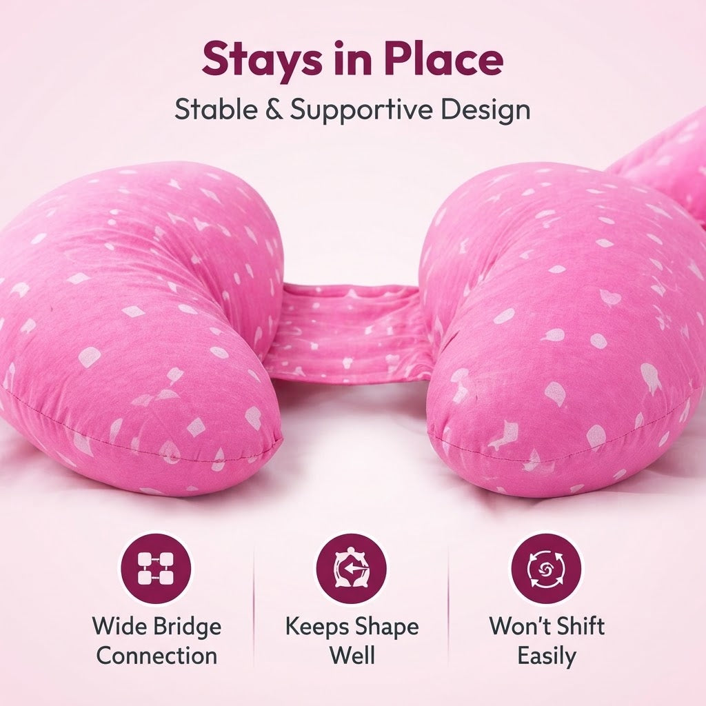U-Shaped Maternity Pillow – Cotton Pregnancy & Nursing Support