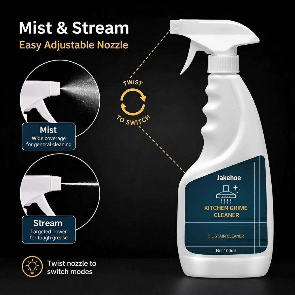Kitchen Heavy Oil Stain Cleaner Kit – Lemon-Scented Multipurpose Household Degreasing Spray
