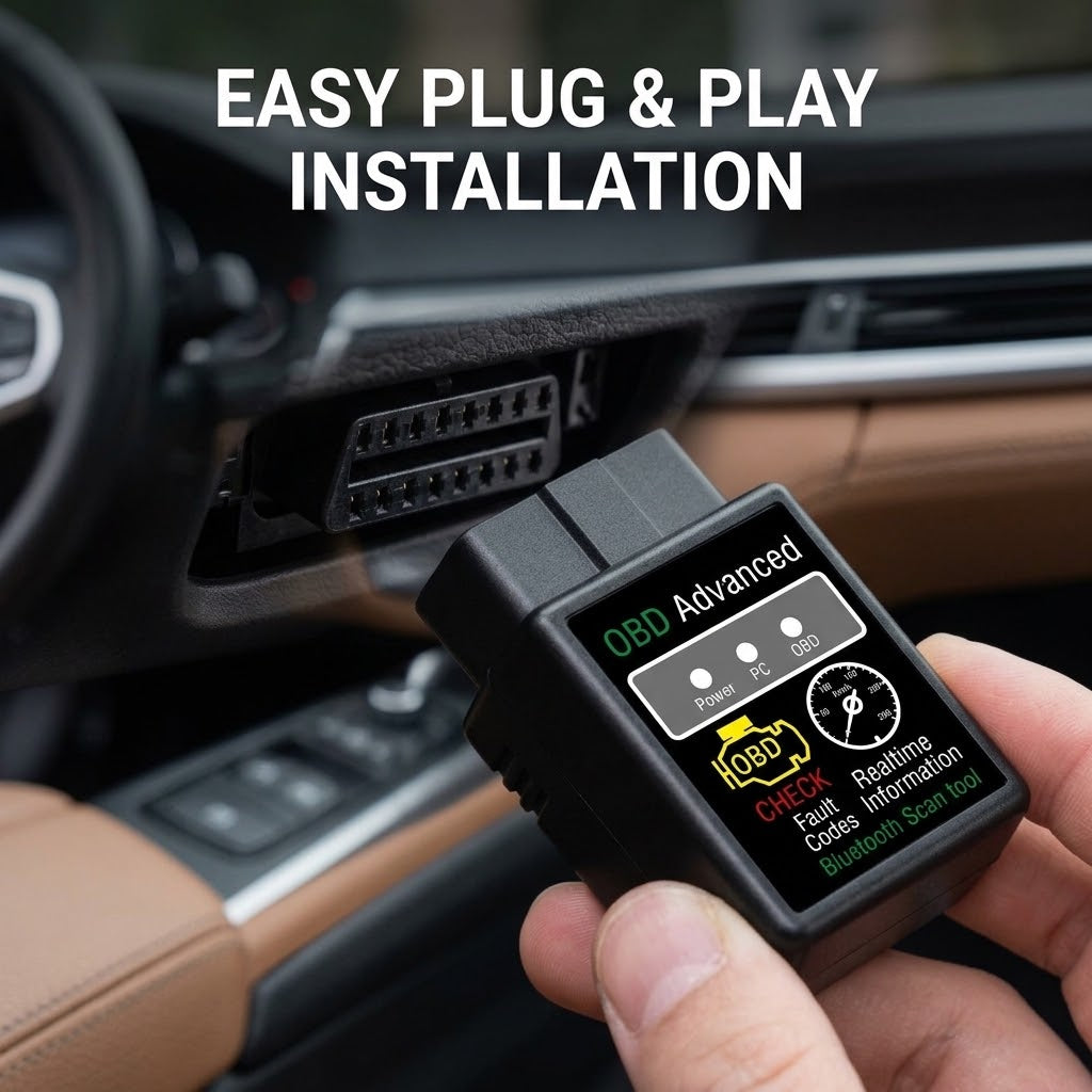 Bluetooth OBD2 Scanner – Wireless Car Diagnostic Code Reader & Auto Fault Detector