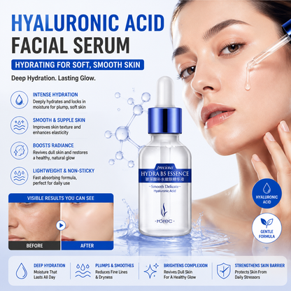 Hyaluronic Acid Facial Serum Hydrating for Soft, Smooth Skin