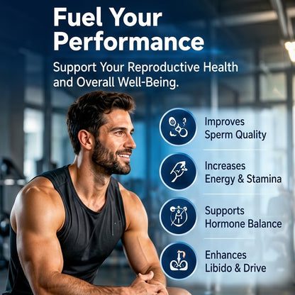 Men’s Fertility Support Supplement with Maca Root, CoQ10 & D-Aspartic Acid