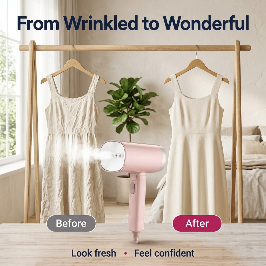 Mini Foldable Steam Iron – Portable Handheld Garment Wrinkle Remover