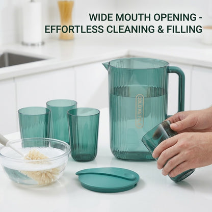 Large Capacity Plastic Water Pitcher – Transparent Food-Grade Juice & Cold Drink Jug