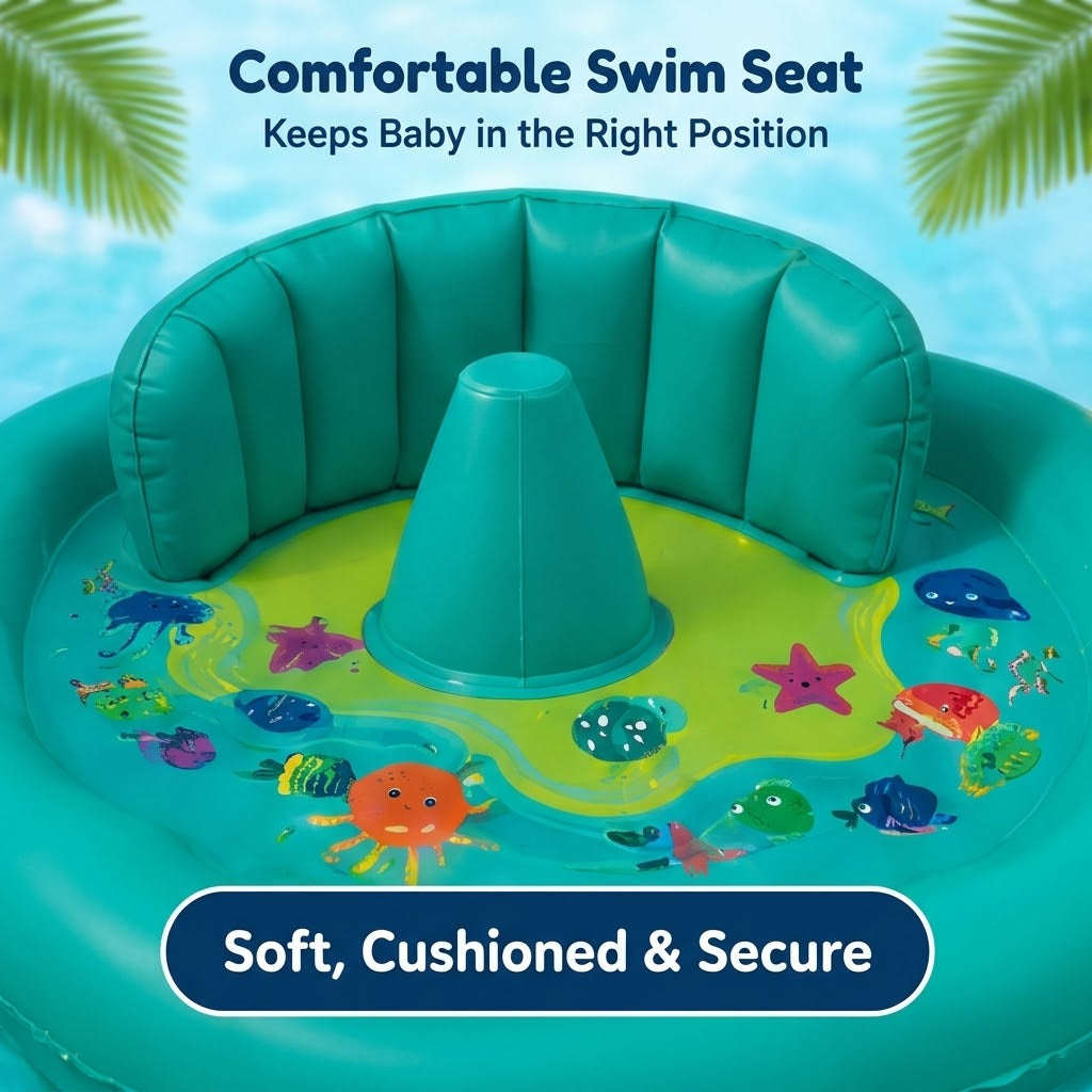 Baby Pool Float with Adjustable Canopy – Infant Swim Seat