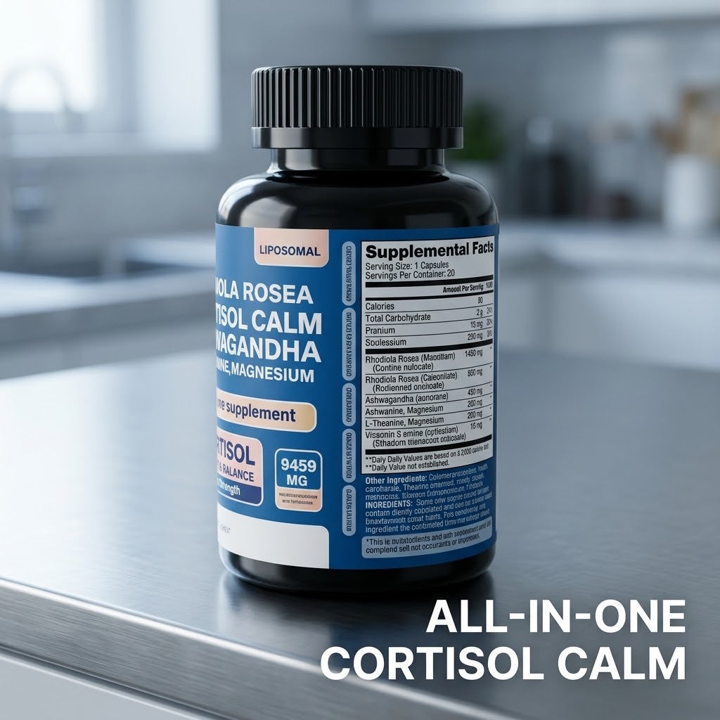 Calm Magnesium Capsules – Ashwagandha & L-Theanine for Relaxation & Sleep Support