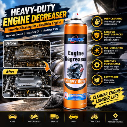 HERIOS Heavy-Duty Engine Degreaser – Auto Parts Cleaning Spray