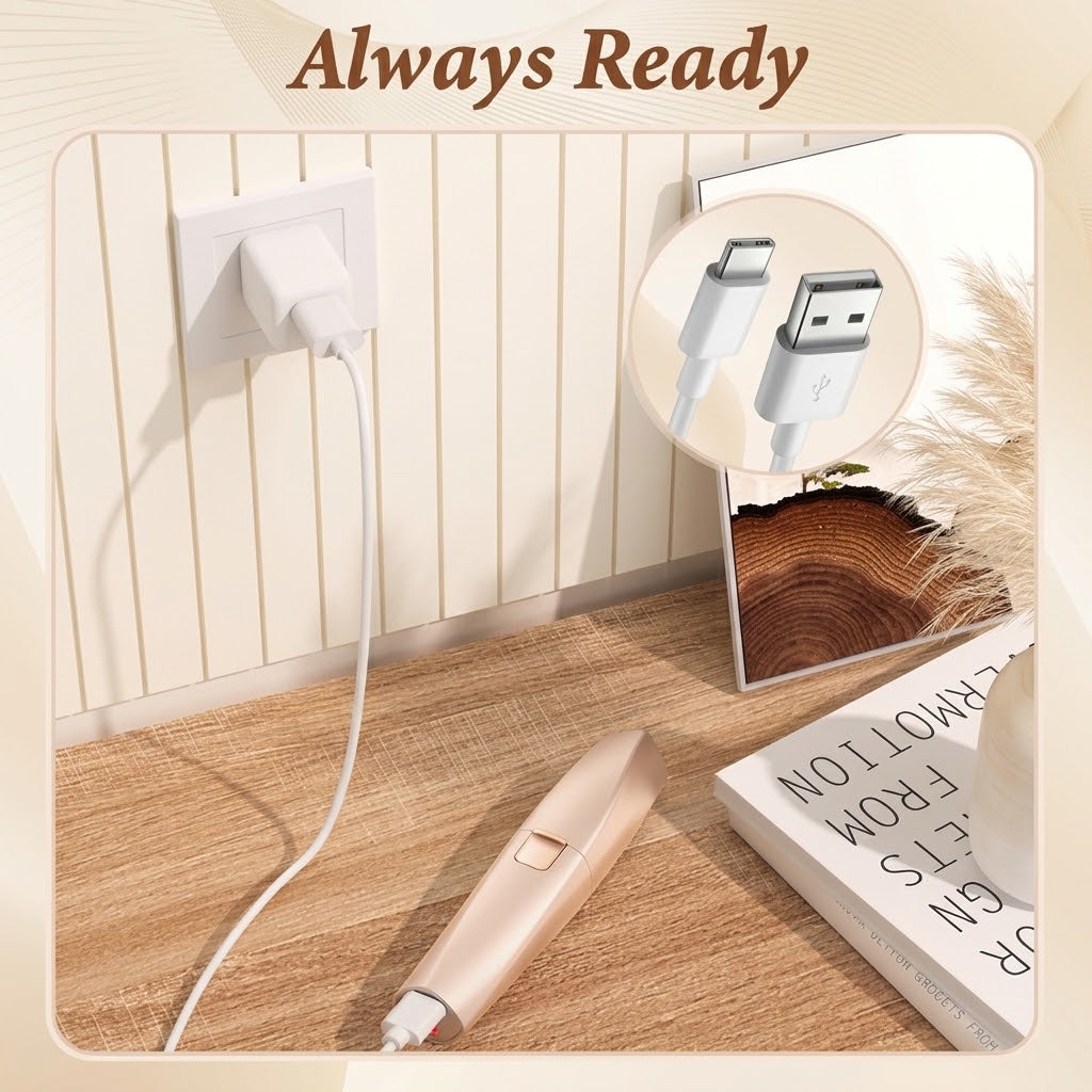 2-in-1 Rechargeable Eyebrow Trimmer – LED Precision Facial Hair Remover & Portable Body Razor