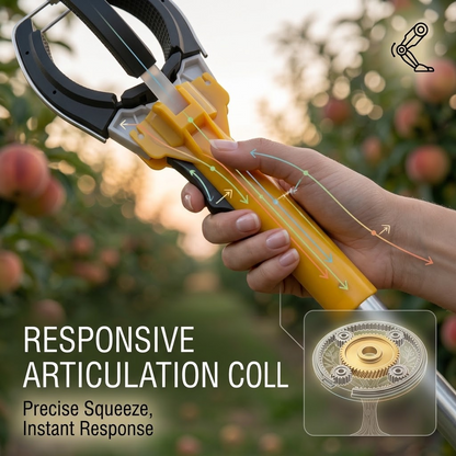 Fruit Picker Tool – Long-Reach Stainless Steel Pole with Soft Rubber Paw for Easy Harvesting