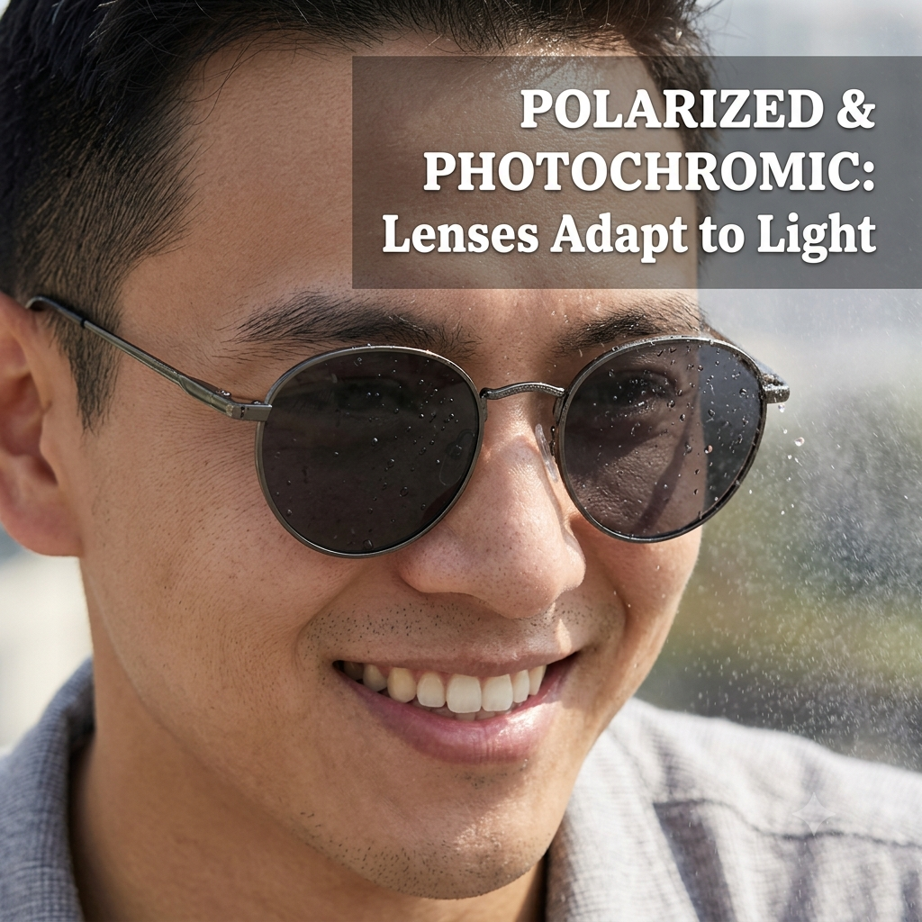 Vintage Round Metal Frame Sunglasses – Unisex Polarized Photochromic Eyewear
