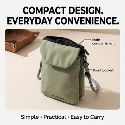 Nylon Crossbody Phone Bag – Lightweight Waterproof Unisex Small Shoulder Pouch