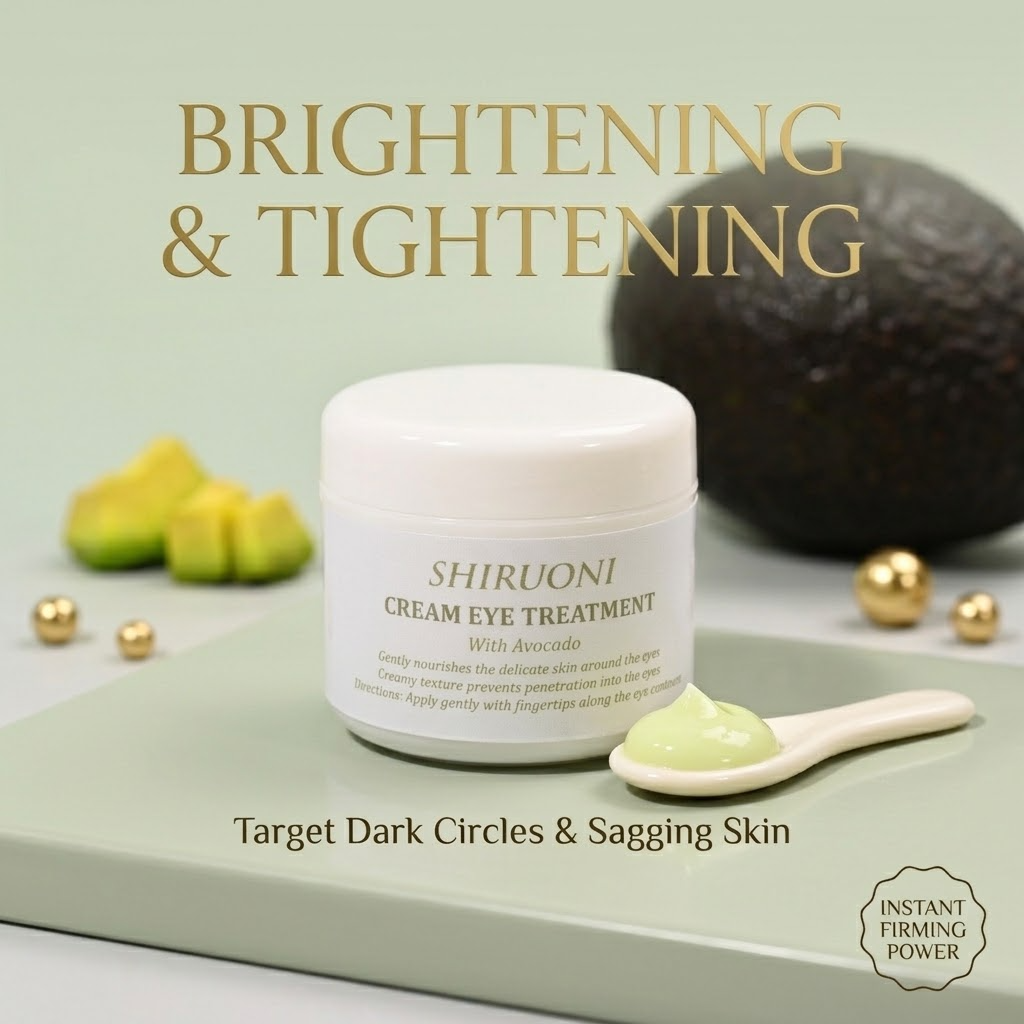 Vegan Avocado Eye Cream – Moisturizing &Brightening Eye Care for Fine Lines and Firm Skin