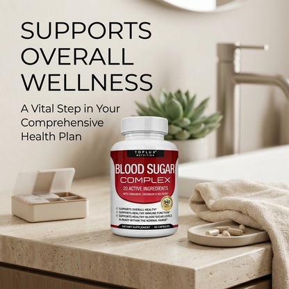 Blood Sugar Support Capsules – Herbal & Vitamin Daily Wellness Formula (60 Capsules)