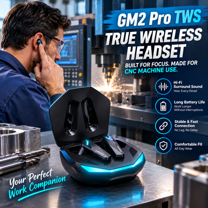 GM2 Pro TWS Wireless Earbuds – Hi-Fi Sound & Comfortable Fit