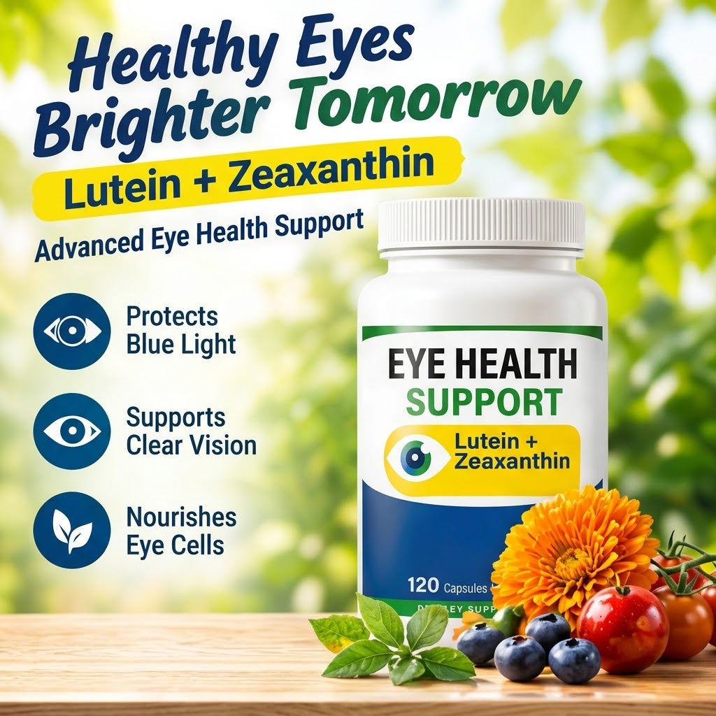 Eye Health Support Softgels with Lutein, Zeaxanthin & Essential Vitamins