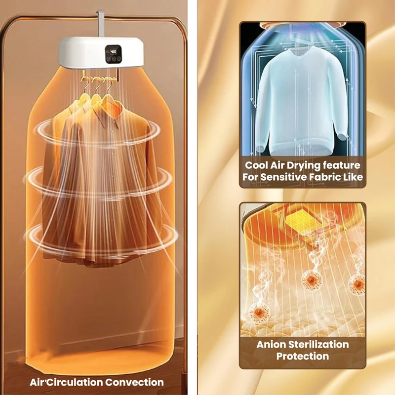 Portable Foldable Timed Hot Air Drying Machine with UV Light