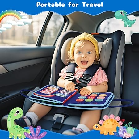 Montessori Busy Board – Sensory Activity Book with Educational Learning Games for Kids