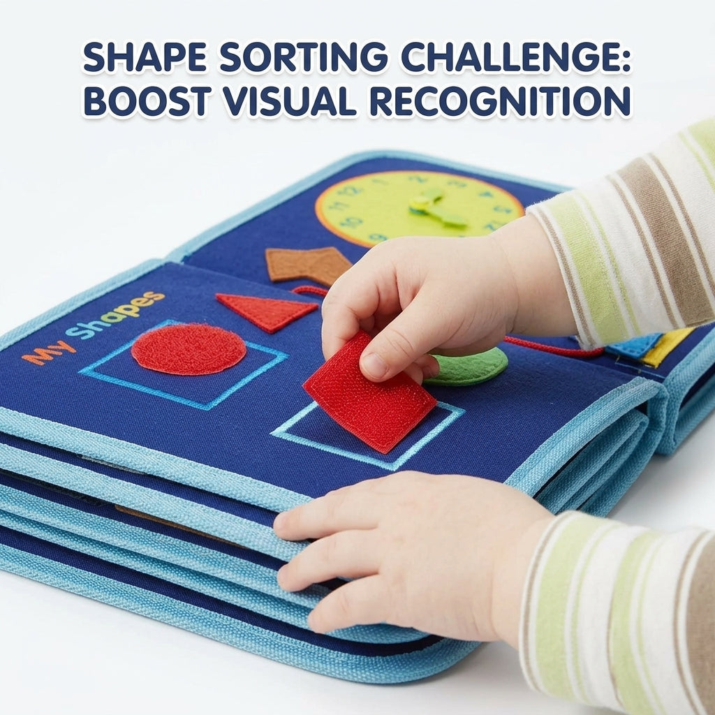 Montessori Busy Board – Sensory Activity Book with Educational Learning Games for Kids