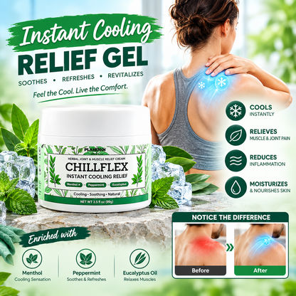 CHILLFLEX Cooling Relief Gel – Menthol Massage Gel for Body Comfort