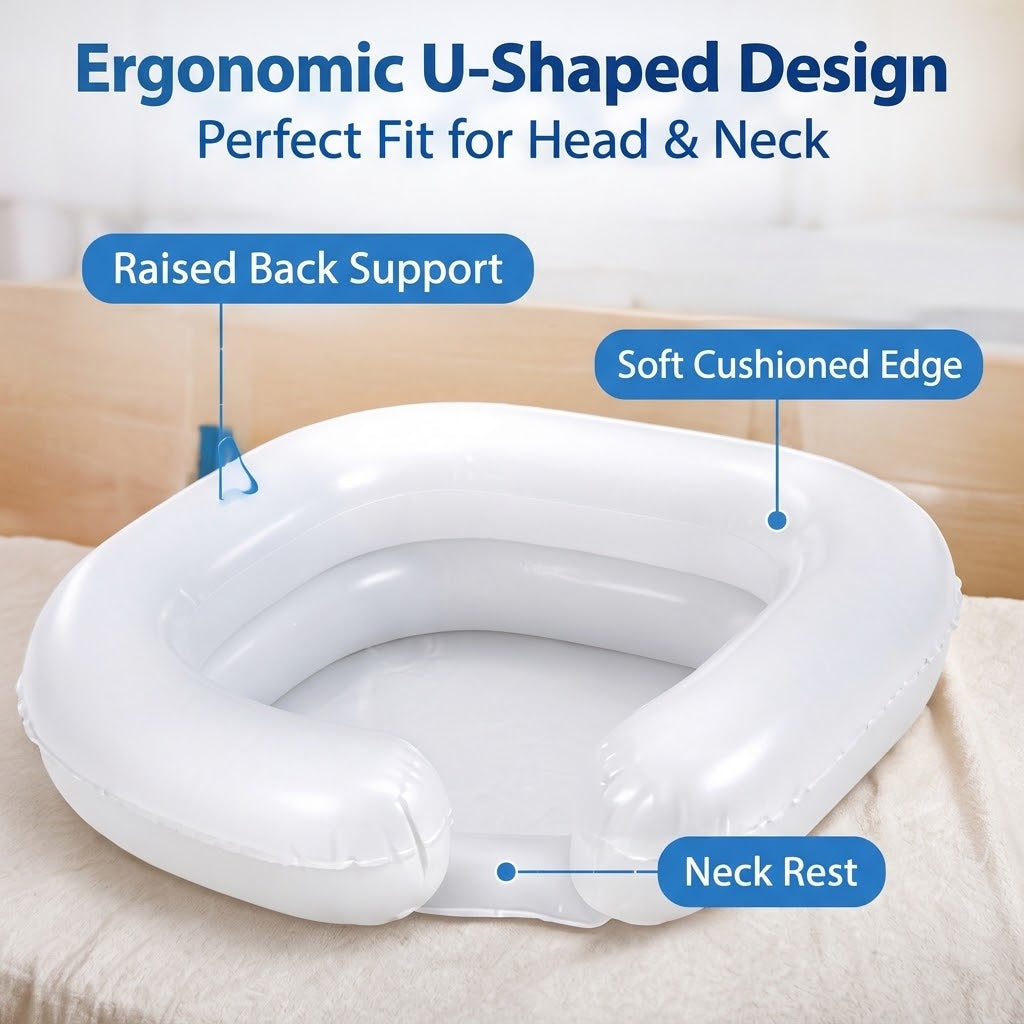 Inflatable Hair Washing Basin – Portable Shampoo Basin for Bed
