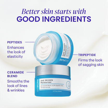 Glyco-Peptide Anti-Wrinkle Day Cream – Hyaluronic Acid, Glycolic Acid & Vitamin E Moisturizer