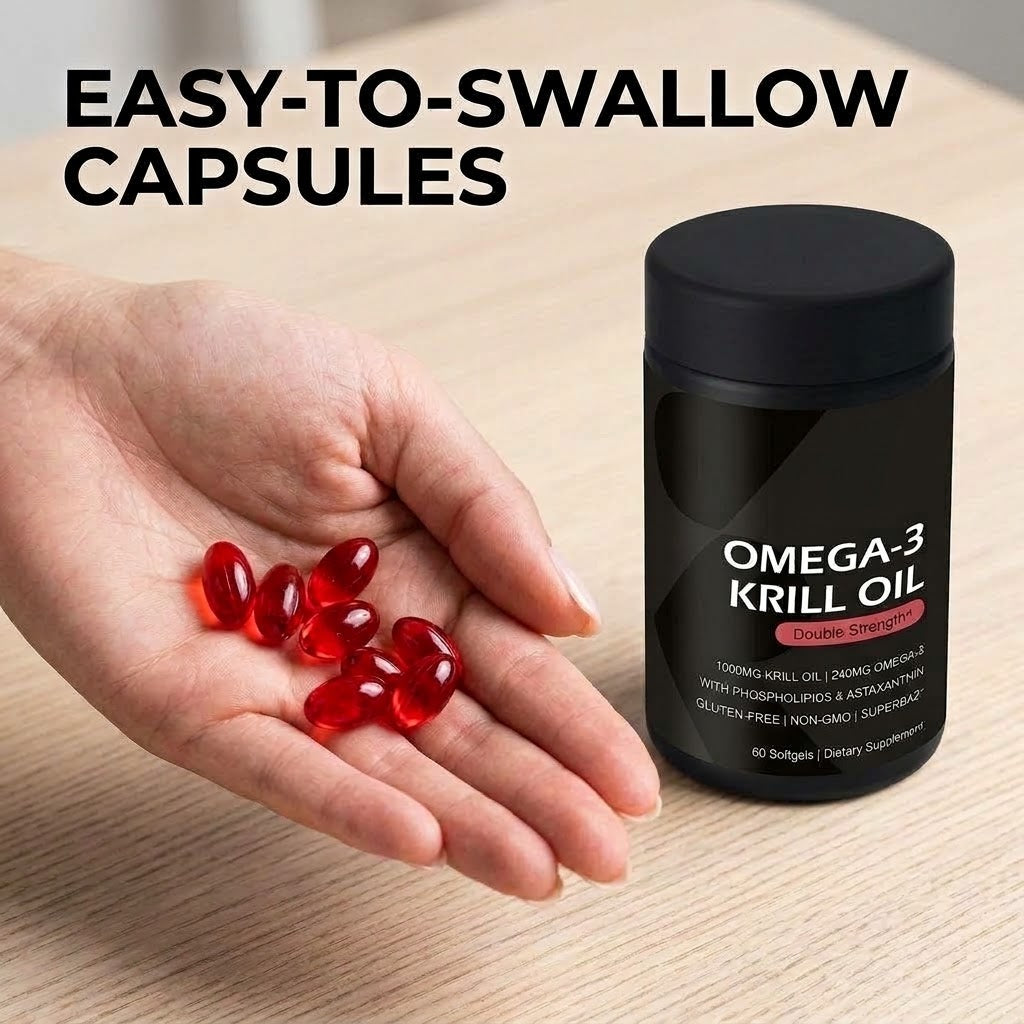 Krill Oil Softgels – Omega-3 EPA DHA with Astaxanthin