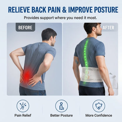 Lumbar Support Belt Adjustable Back Support for Everyday Comfort