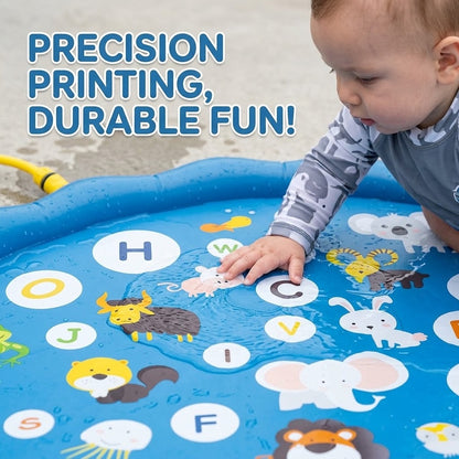 Toddler Splash Pad Sprinkler – Outdoor Water Play Mat for Babies and Kids