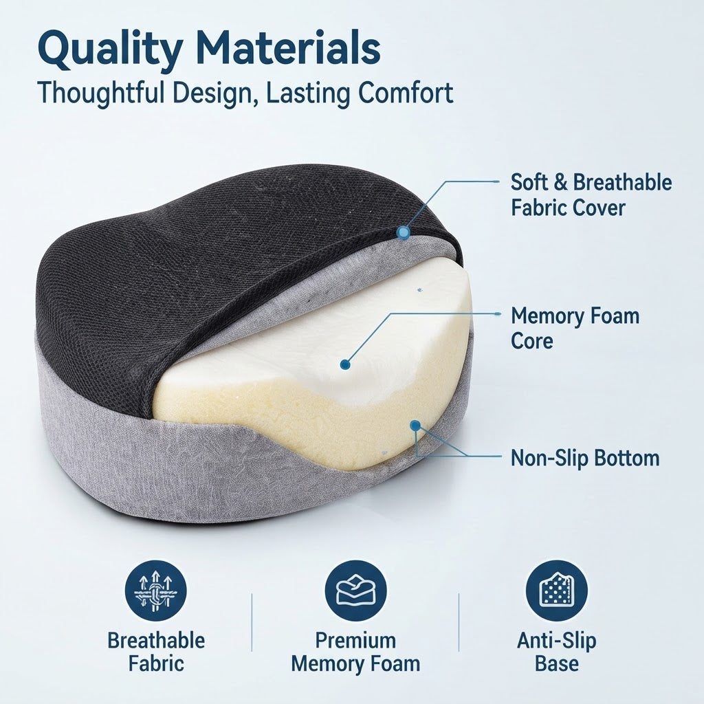 Ergonomic Memory Foam Seat Cushion – Office & Car Comfort