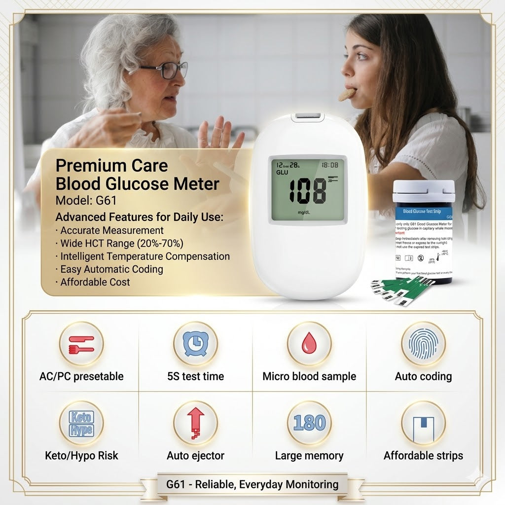 Smart Glucose Monitoring Device – Bluetooth-Enabled Health Tracking System