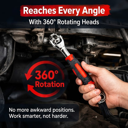 360-Degree Universal Ratchet Wrench – 1/2-Inch Drive