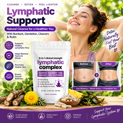 Lymphatic Support Capsules – Burdock, Dandelion, Cleavers & Rutin