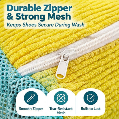 Reusable Shoe Washing Bag – Protective Mesh Laundry Bag with Zipper