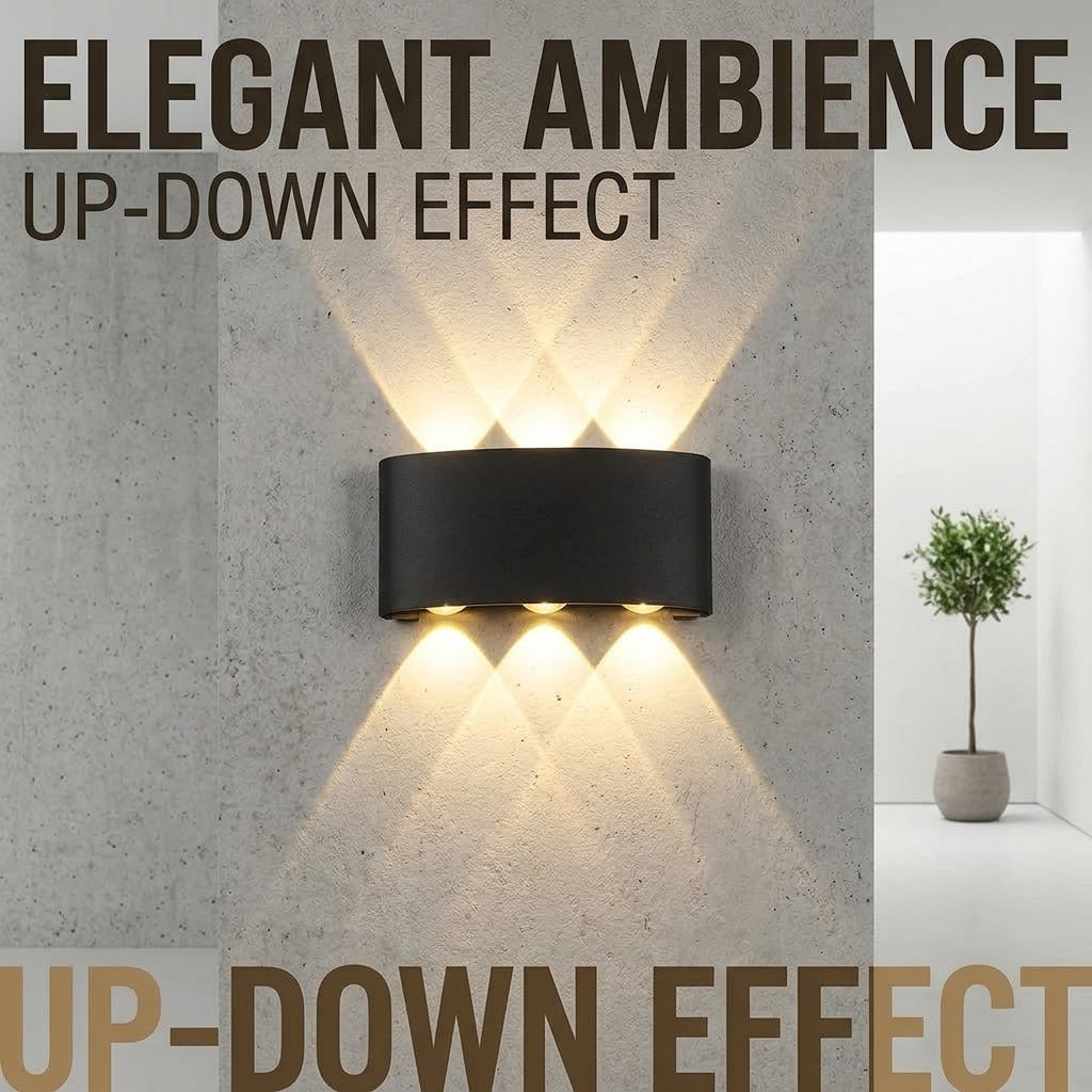 Modern Outdoor LED Wall Light – 8W Waterproof IP65 Aluminum Exterior Lighting