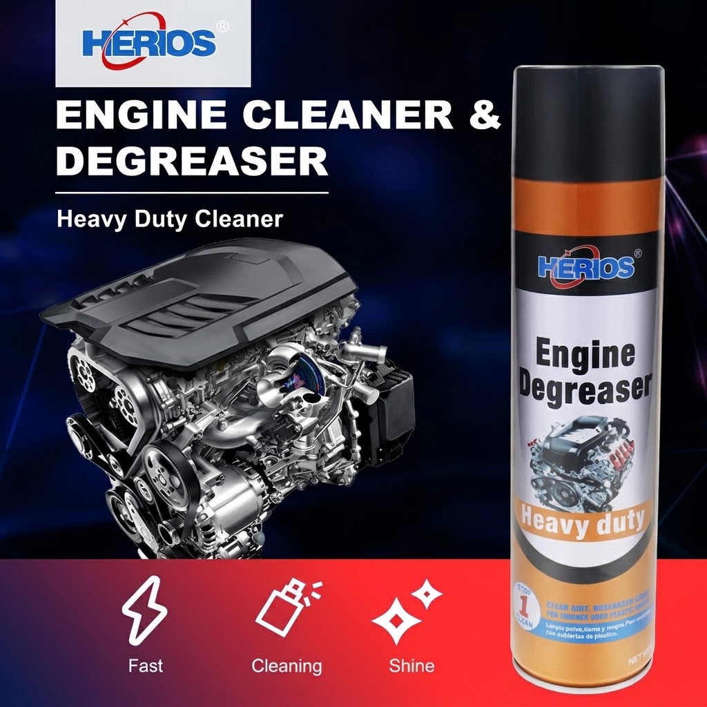 HERIOS Heavy-Duty Engine Degreaser – Auto Parts Cleaning Spray