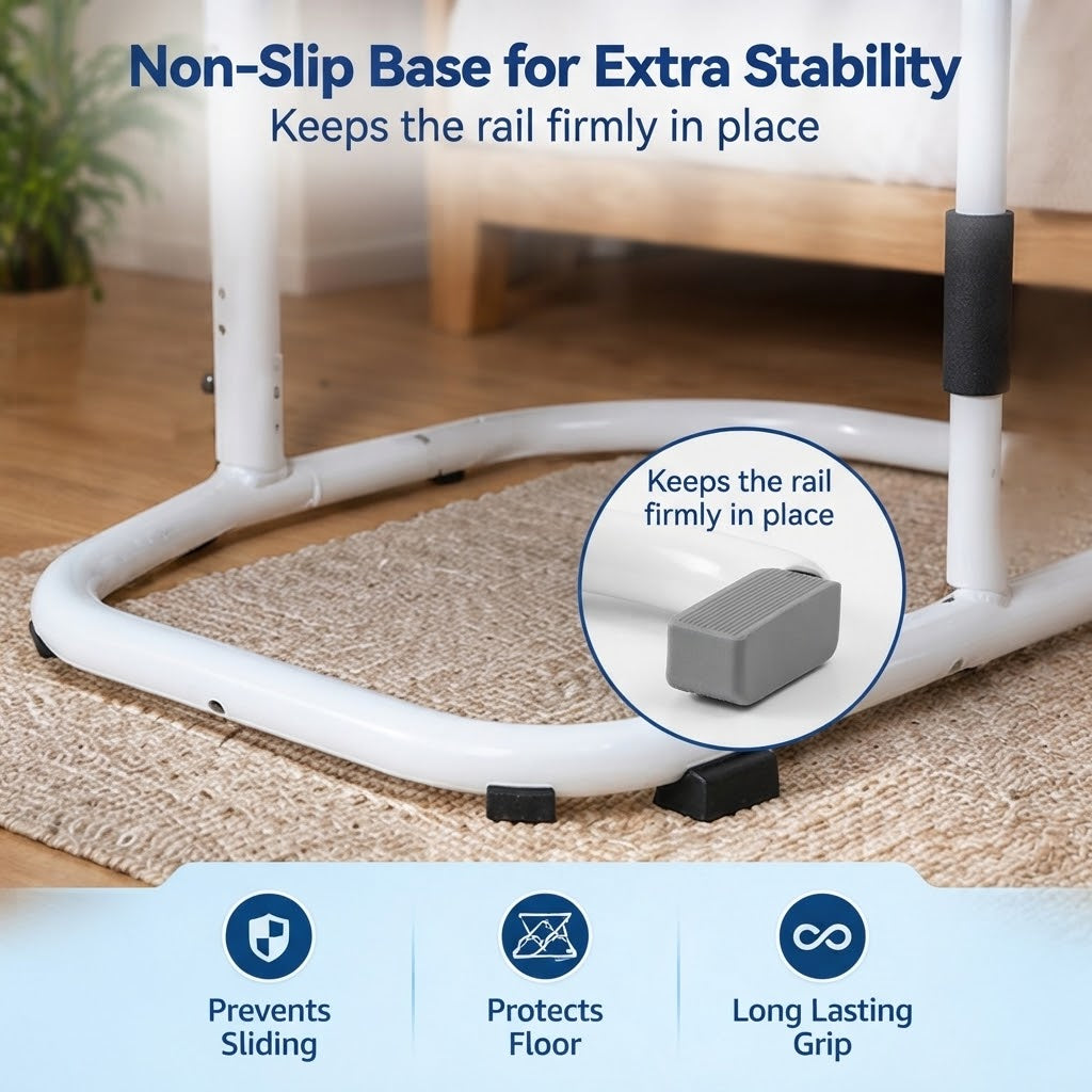 Bedside Guardrail – Adjustable Bed Safety Rail with Secure Support