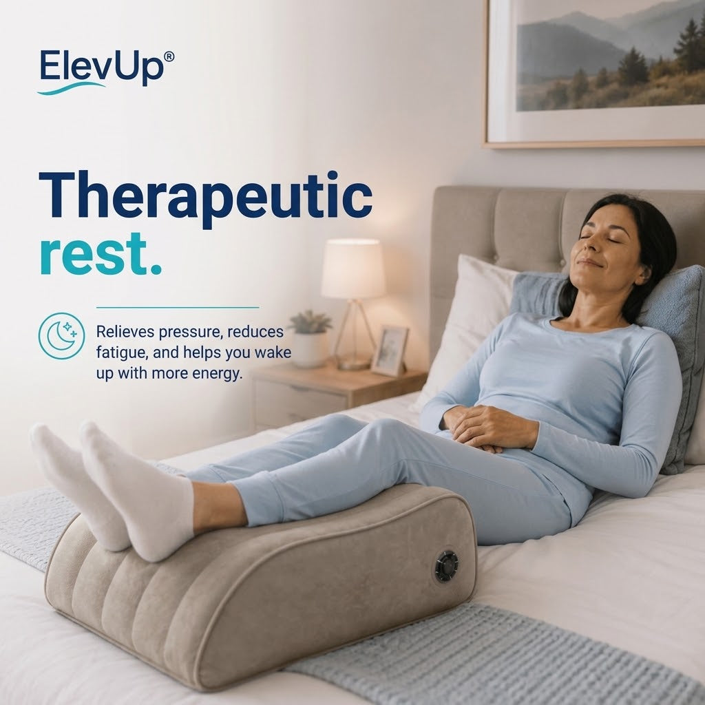 Inflatable Leg Elevation Pillow – Portable Wedge Support Pillow for Sleeping & Relaxation