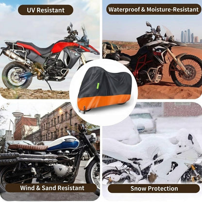 Heavy-Duty Waterproof Motorcycle Cover 210D