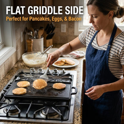 Cast Iron Campfire Griddle – Heavy-Duty Outdoor Cooking Plate