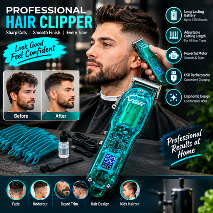 VGR V-660 Professional Hair Clipper Rechargeable Trimmer for Men